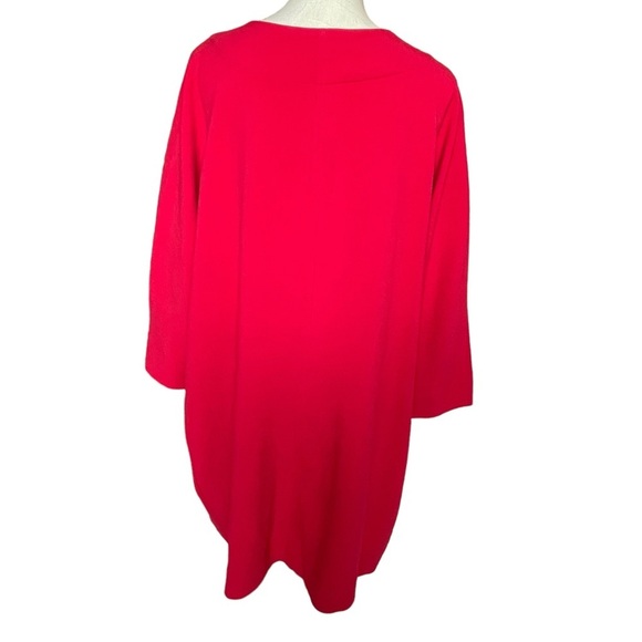 Lane Bryant Women’s Open Front Red Knit Coat Plus Size 26-28 Waterfall Unlined - Picture 4 of 8